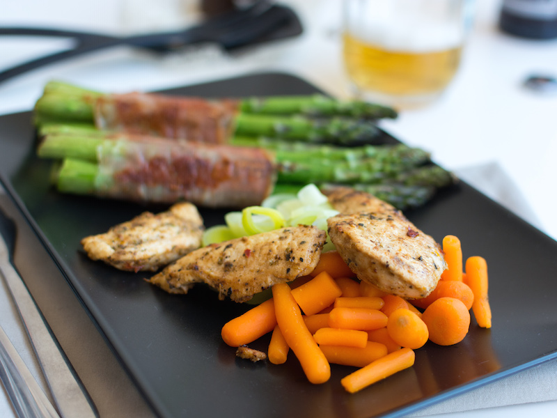 Chicken breast steak with vegetables  